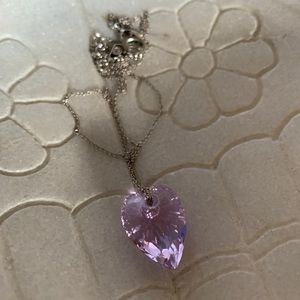Swarovski Lilac Heart Necklace